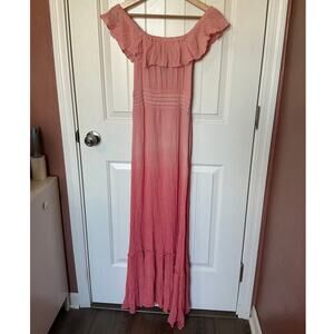 NWT Victoria Secret Soaked Ombre Crinkle Dress Small Pink